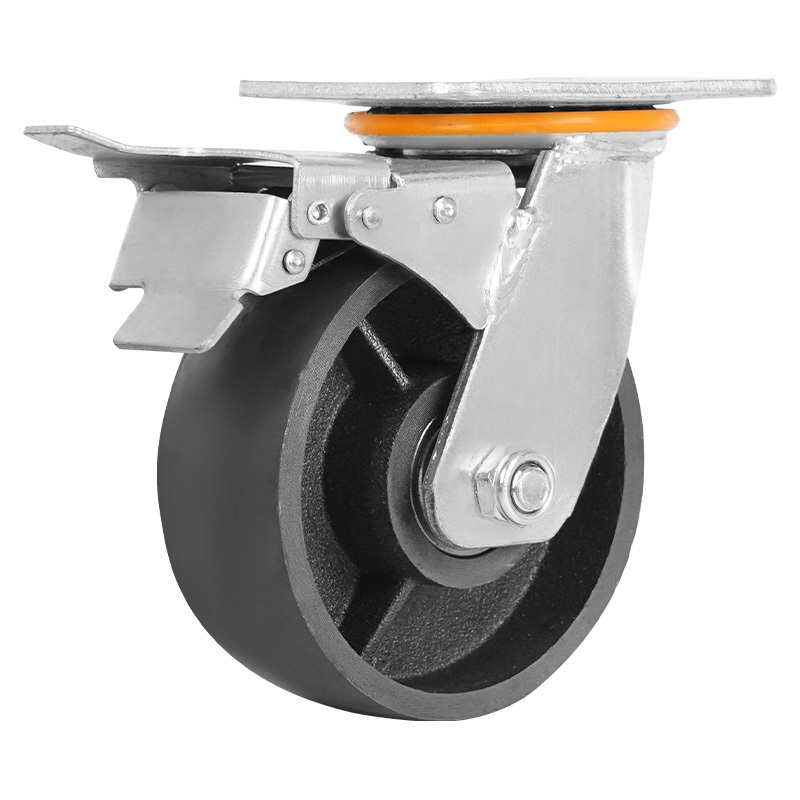 1000kg load 4 5 6 8 inch All Iron Caster wheel high temperature resistance Industrial Heavy Duty castor