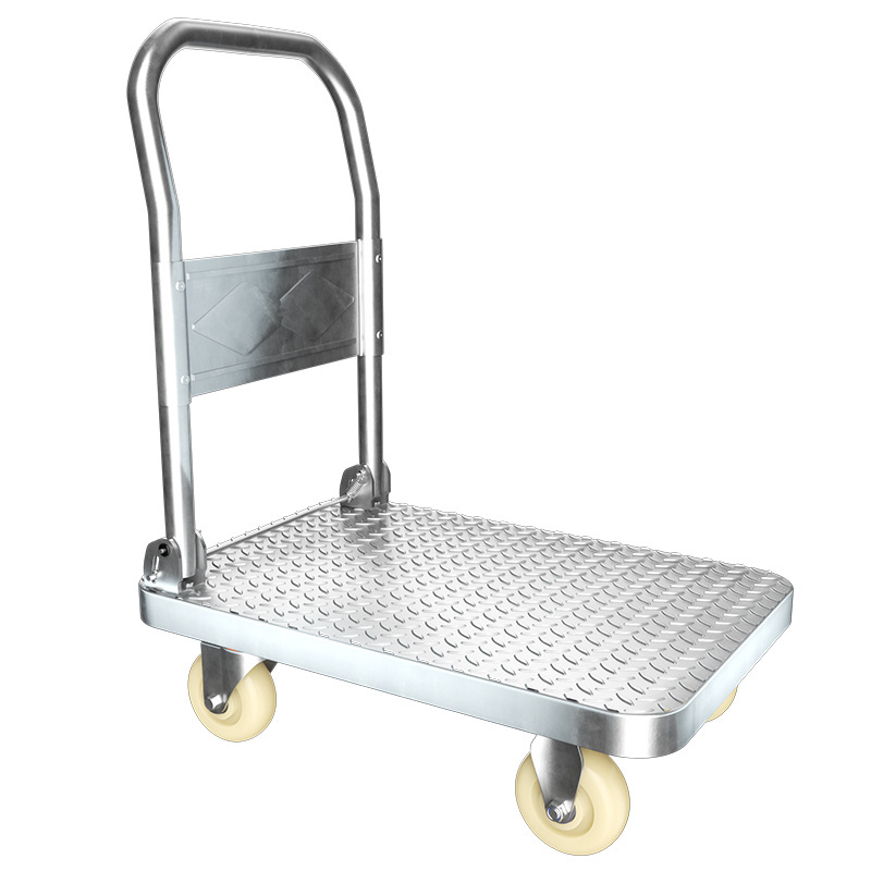 70*50mm load 300kg Platform Hand Trucks Industrial logistics steel hand truck dolly Trolley with Mute wheels