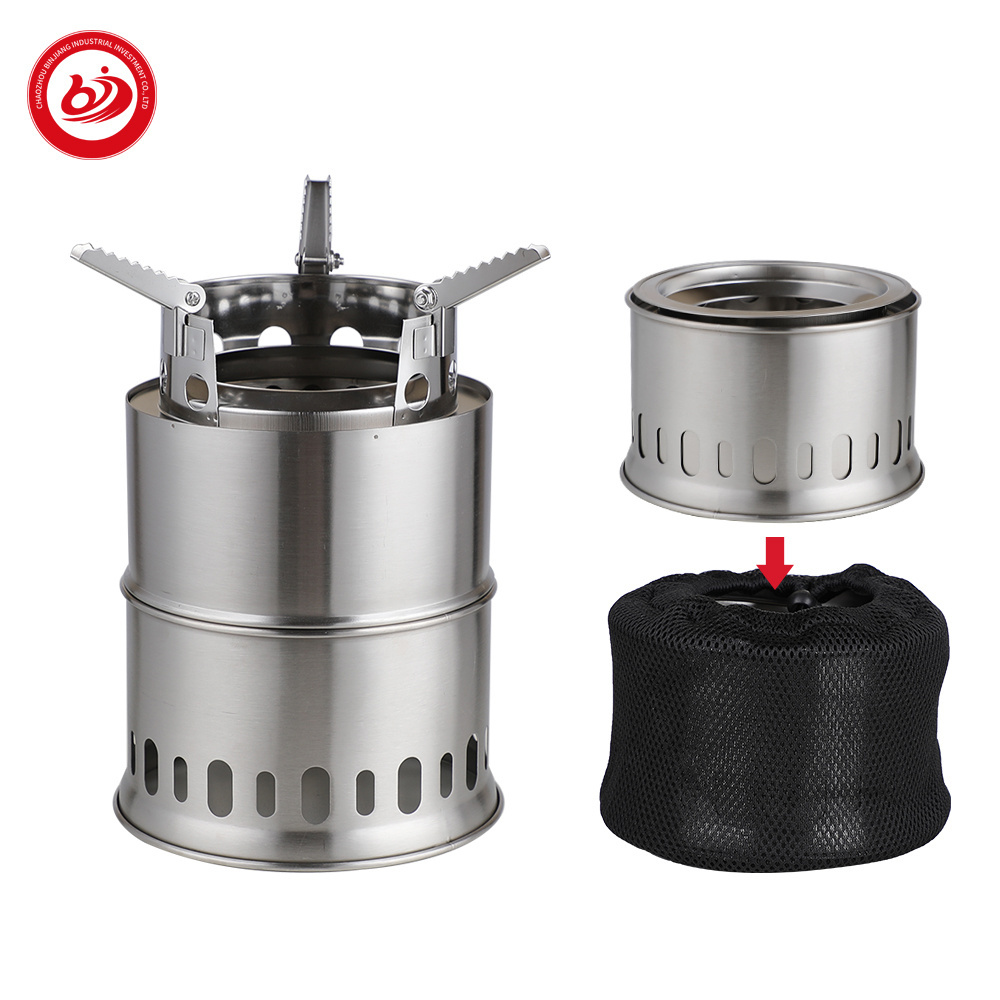 Portable Outdoor Camping Fire Pit Stainless Steel Camping Stove Portable Winter Heating Stove trivet firewood stove for cooking