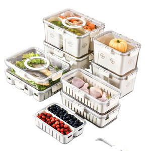 Wholesale BPA-Free Plastic Food Storage Container Box with Easy-Lock Screw Lid Foldable Kitchen Pantry Airtight Box