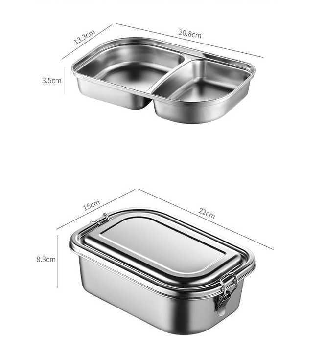 stainless steel food grade fresh-keeping box food storage container lunch box Storage Box lead proof