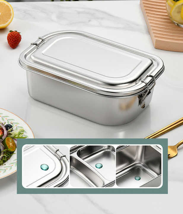 stainless steel food grade fresh-keeping box food storage container lunch box Storage Box lead proof