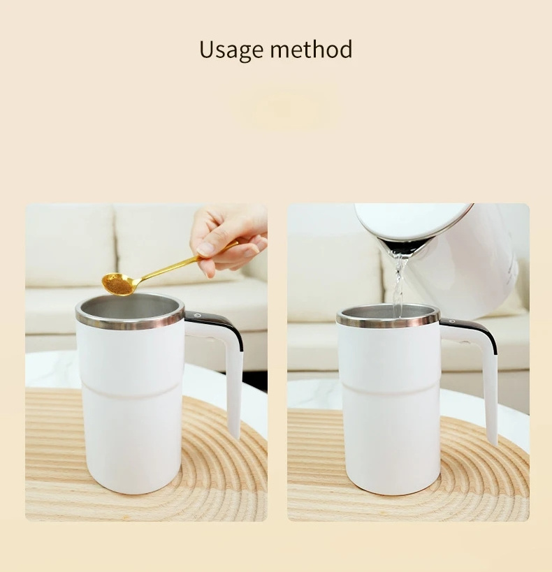 Insulated Stainless Steel Electric portable coffee cup intelligent temperature magnetic automatic stirring cup mixing cup