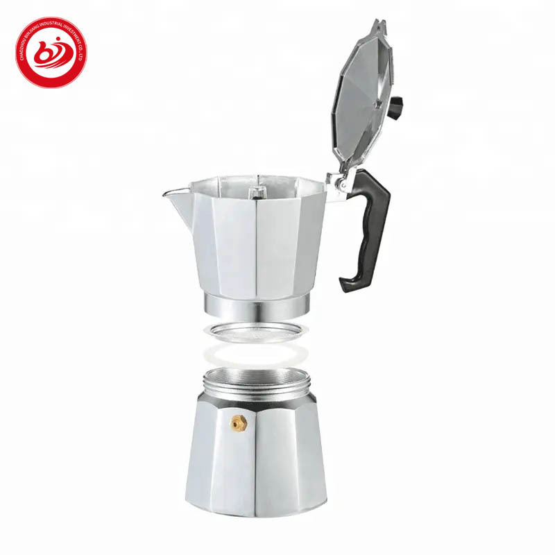 Aluminum Classic Italian Style 8 Espresso Cup Moka Pot 2 Cups Ma Coffee Moka Pot Italian Espresso coffee maker