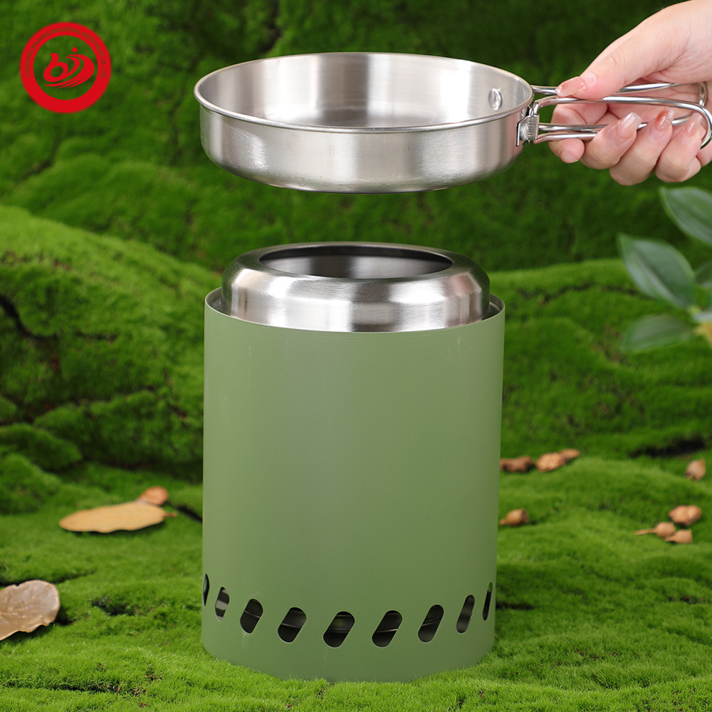 Portable Mini Multi-functional stainless steel Hiking Courtyard Tabletop Stove Camping Stove Outdoor Alcohol Tray fire pit