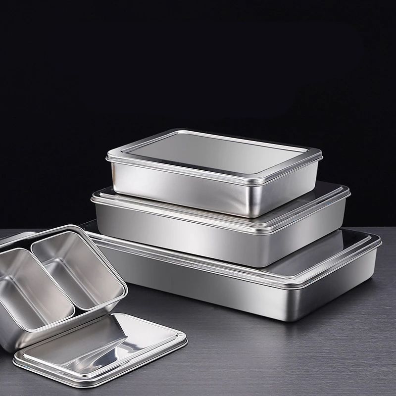 multi-compartments Japanese Yakumi Spice Pots Box Stainless Steel Condiment Box Bento Spice Jar Seasoning box with Lid