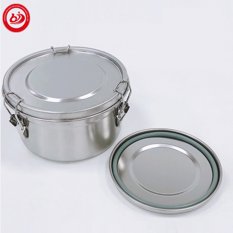 lunch box eco-frindly sealed portable 304 stainless steel food container box with lid Wholesale camping snack leakproof