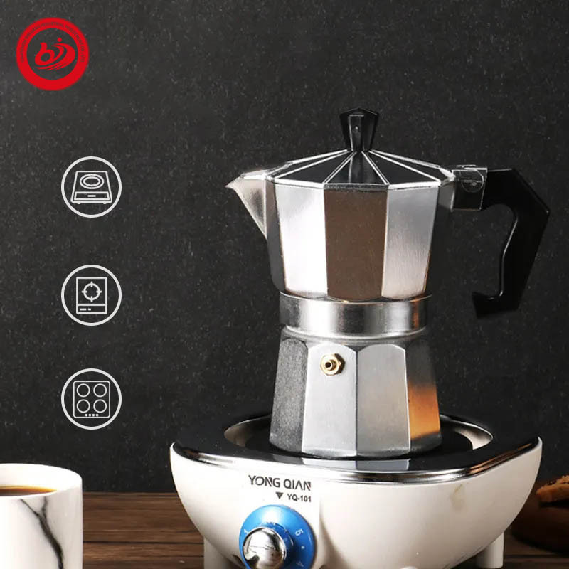 Wholesale Stovetop Aluminum Low Price Coffee Pot Moka Set High Quality Turkish Moka Coffee Maker For Classic Italian