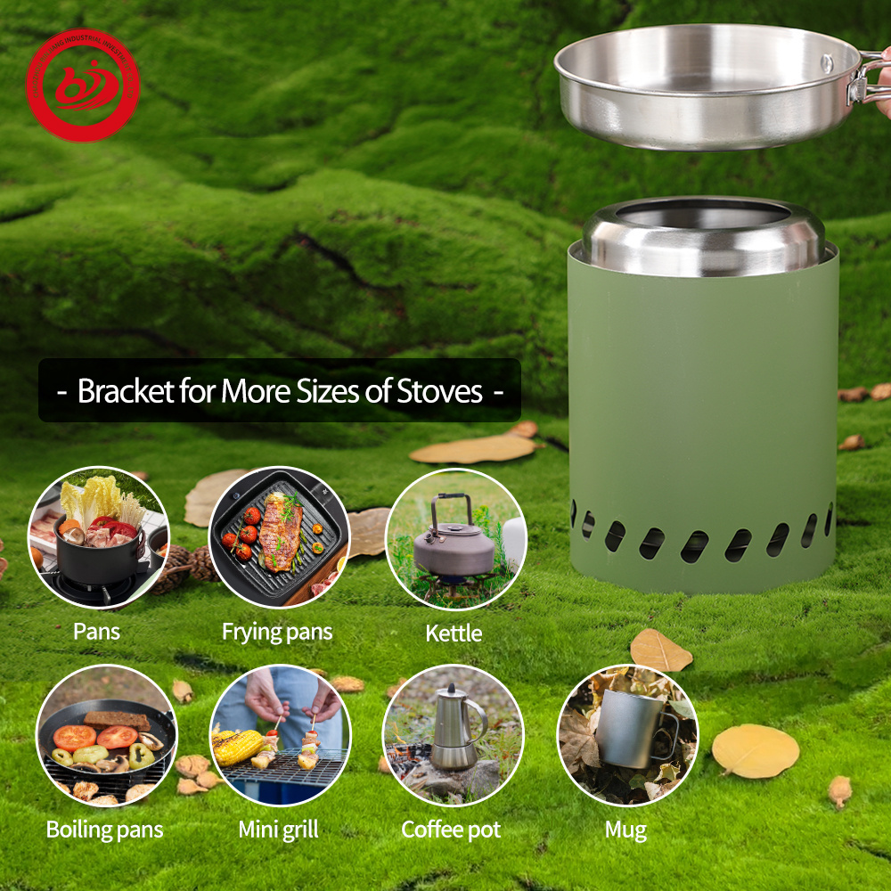 Portable Mini Multi-functional stainless steel Hiking Courtyard Tabletop Stove Camping Stove Outdoor Alcohol Tray fire pit