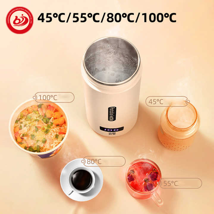 Electric Kettle Portable Heating Thermal Mug Water Tea Boiler Camping Car Designed Teapot Heating Cup safe