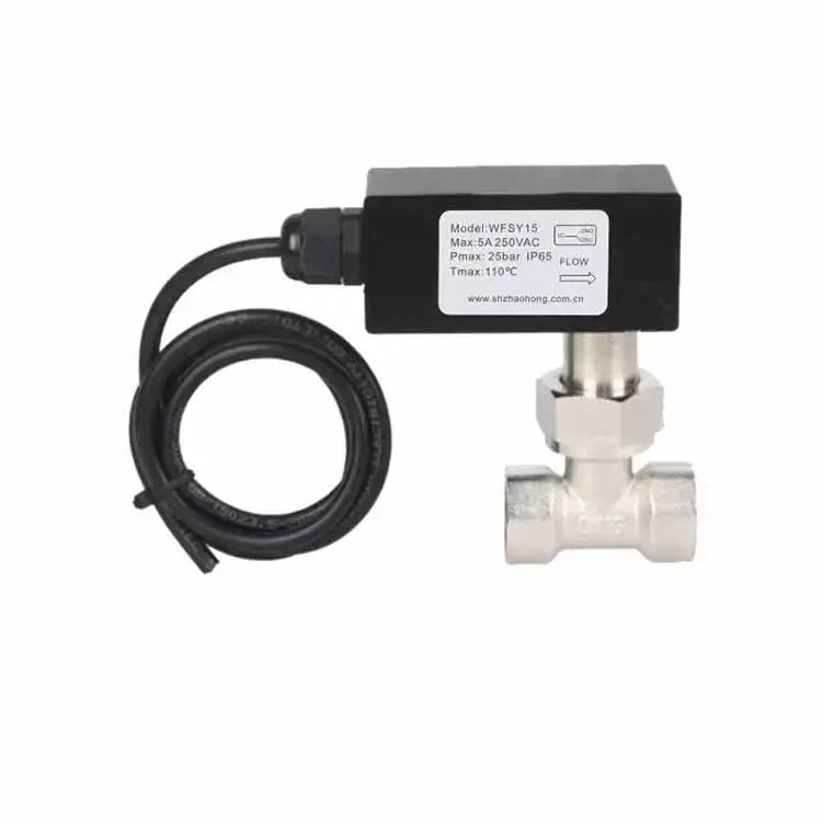 Magnetic  Plastic PVC three T Paddle Liquid Flow Switch for boilers