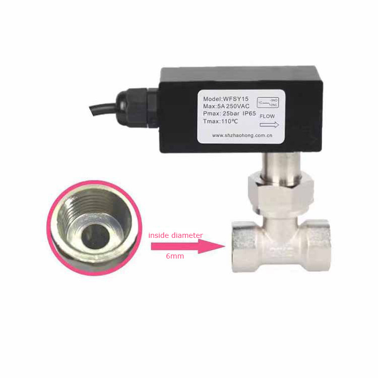 Magnetic  Plastic PVC three T Paddle Liquid Flow Switch for boilers