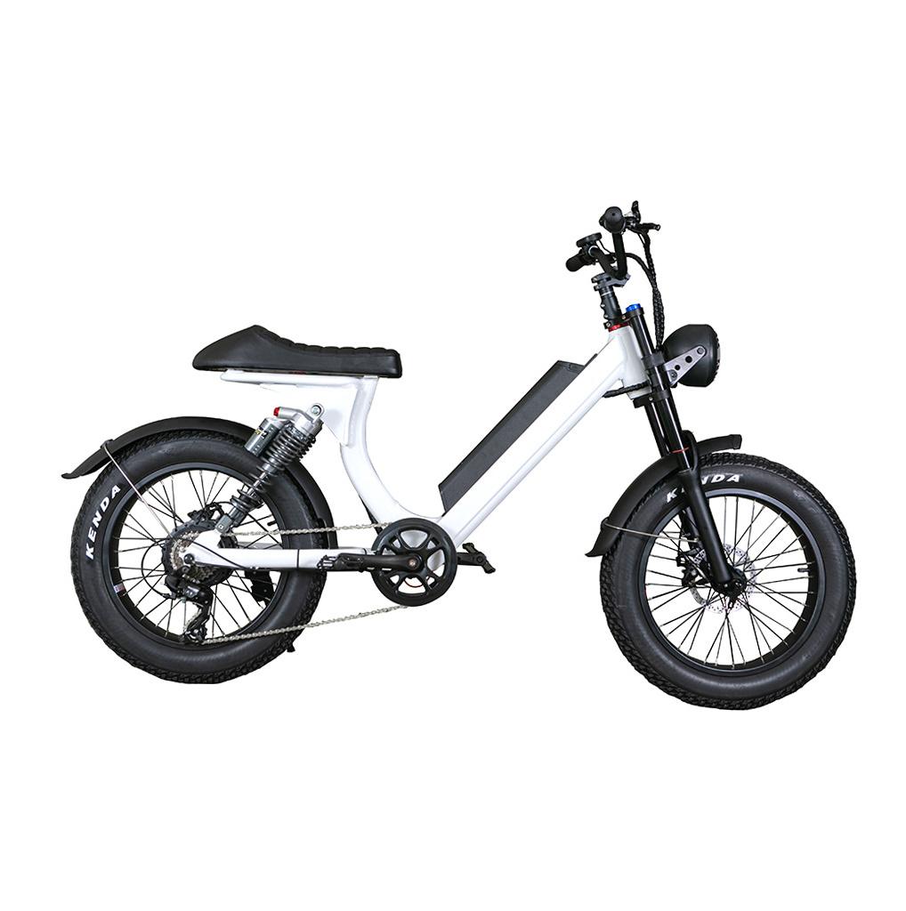 New design scrambler 20 inch fat electric Bicycle with banana seat e bike fat ebike