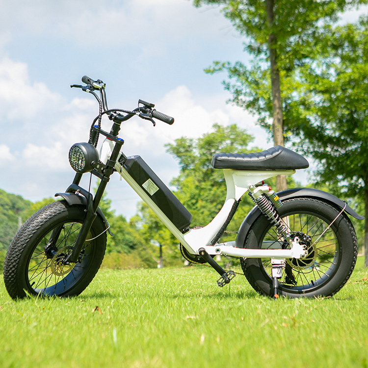 New design scrambler 20 inch fat electric Bicycle with banana seat e bike fat ebike