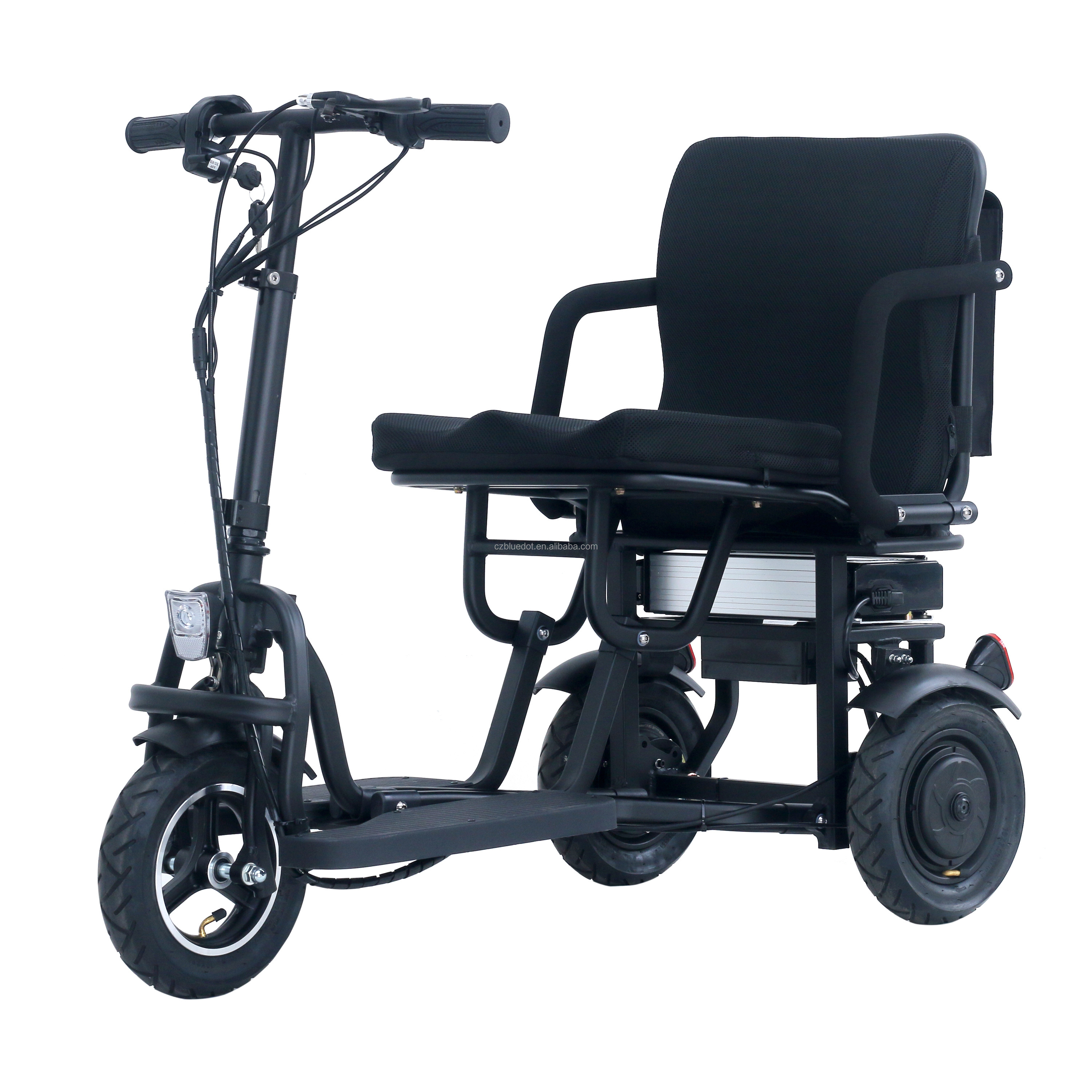 folding electric scooter 3 wheel golf club for disabled with seat