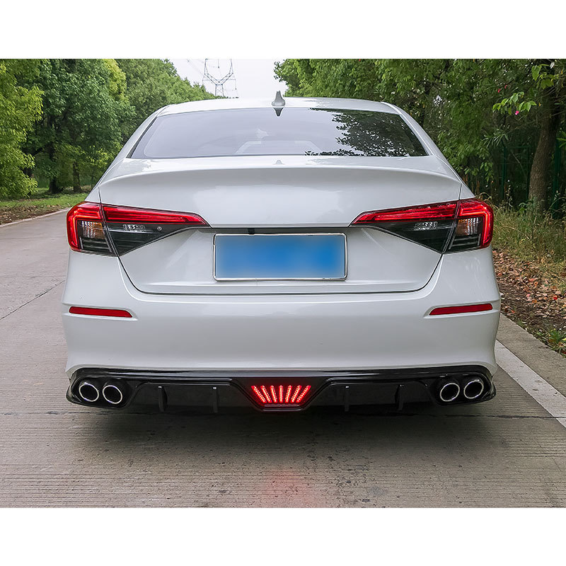 body kit pp plastic front rear diffuser bumper  for honda civic rear bumper diffuser