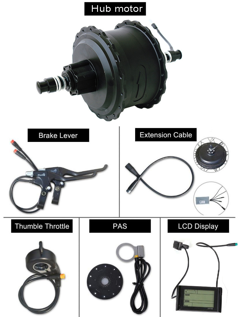 1500W Motor Wheel 48V 500W 1000W Ebike Kit Front/Rear Hub motor 350W 36V E Bike Motor 26 inch LCD Electric Bike Conversion Kit