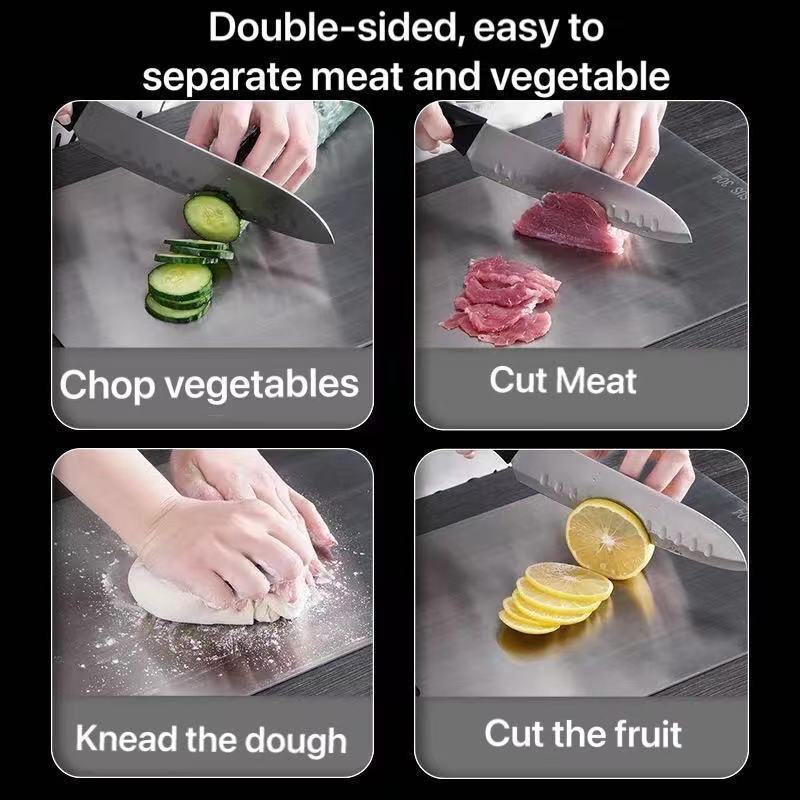 Multi-purpose stainless steel kitchen chopping board chopping board to cut meat for food preparation