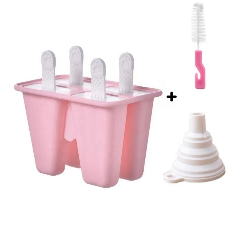 The 6-lattice silicone Popsicle molds are reusable and easy to release DIY homemade ice cream and children's food tools