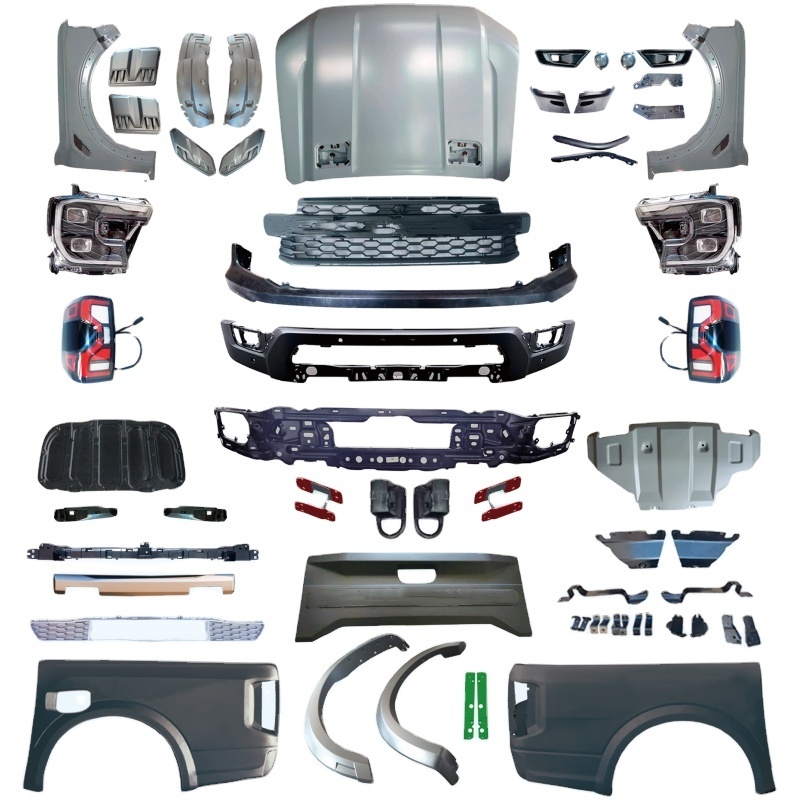 PICKUP 4X4 EXTERIOR ACCESSORIES FRONT BUMPER UPGRADE BODY KIT FACELIFT  KIT  FIT FOR FORD RANGER T6 T7 T8 TO 23RANGER  RAPTOR