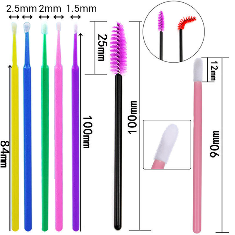 Beiqili Free Sample 100 pcs/box Colorful Dental Disposable Micro Applicator / Microbrush / Micro Brush