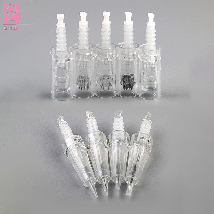 Beiqili  White Handle 12 Pins Dr Electric Microneedle Nano Square And Round 5d 3d E30 M5 M7 N2 Derma Pen Needle Cartridges