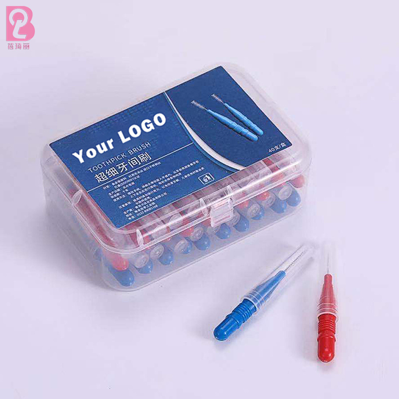 Beiqili Soft Tooth Pick Flexible Interdental Brush Pick Travel Case, Brush for Cleaner Toothpick Dental Tooth Cleaning Tool