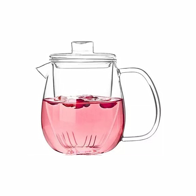 600ML High Borosilicate Gas Stovetop Safe Tea Kettle Glass Tea Kettle with Removable Infuser and Lid