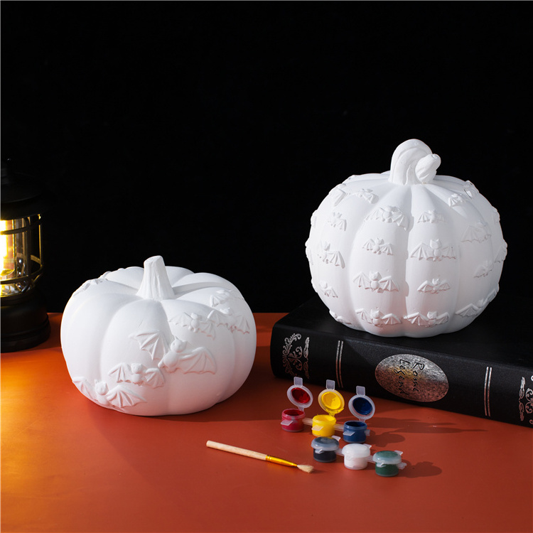 High quality modern craft home decoration item halloween gift pumpkin ceramic halloween decoration