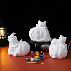 High quality modern craft home decoration item halloween gift pumpkin ceramic halloween decoration