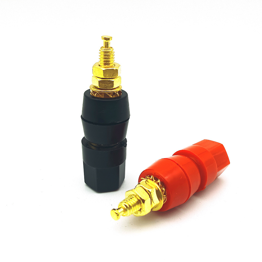 Red Black 4mm Speaker Jack Connector Banana Plug Amplifier Terminal Binding Post