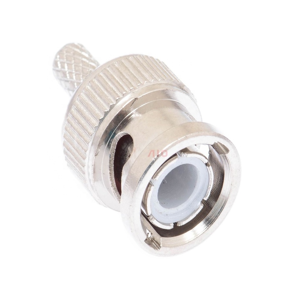 AIO KINGUSN BNC Male Straight Crimp RF Coaxial Connector For Cable RG58/RG142/RG400/LMR195