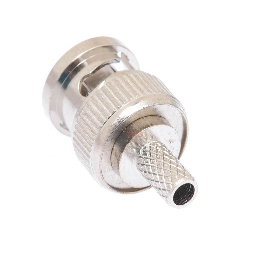 AIO KINGUSN BNC Male Straight Crimp RF Coaxial Connector For Cable RG58/RG142/RG400/LMR195