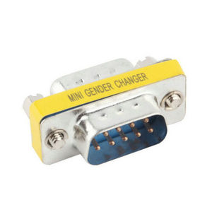 Low Profile RS232 Serial Cable DB9 9Pin Mini Gender Changer Male to Female Connector