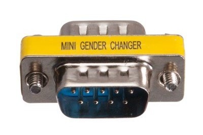 Mini Gender Changer DB9 Connector RS232 Serial Cable 9Pin Male to Male Female to Female for PC Computer Data Transfer