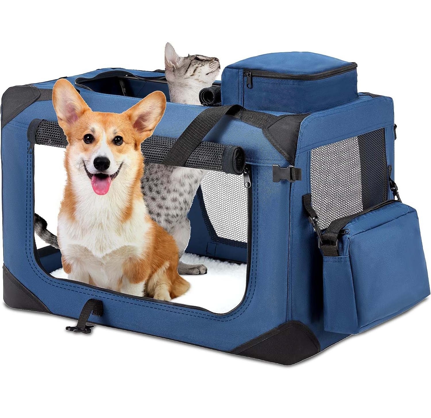 CANBO Travel Dog Soft Side Crate for Large Dog Portable Collapsible Pet Dog Carrier