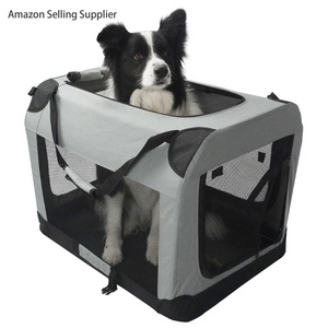 CANBO Foldable Dog Crate Travel Pet Dog Car Carrier Indoor Outdoor Portable Dog Crate