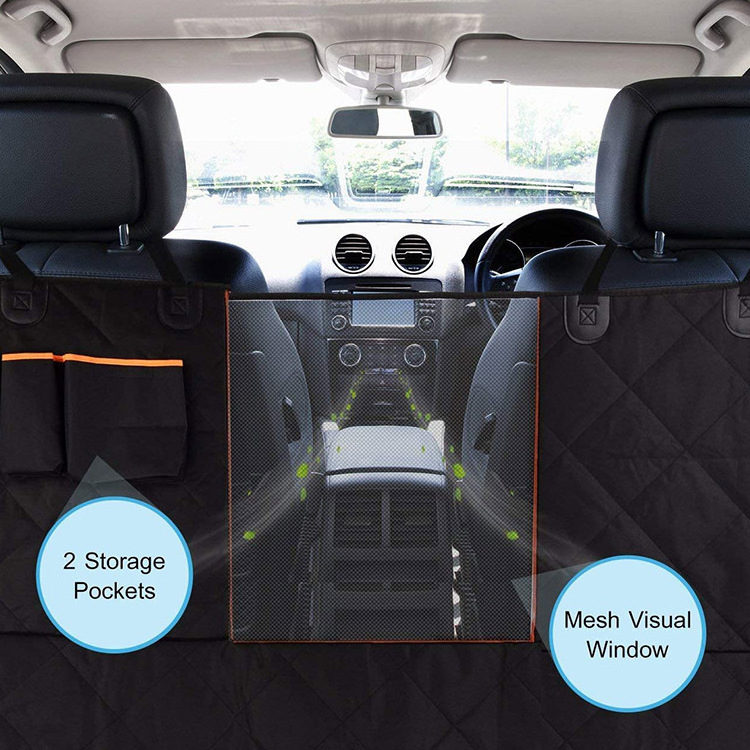 Dog Car Seat Cover for Back Seat with Strong Hard Bottom Car Back Seat Extender Dogs fit for all Cars