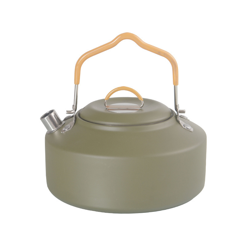 Factory Hot Sale Outdoor Stainless Steel Kettle Portable Camping Water Cooking Kettle With Wire Handle