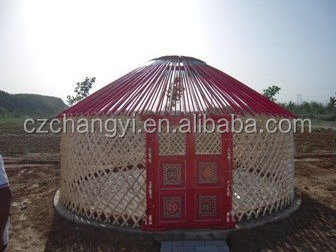 Aluminum Frame Bamboo Mongolian Yurt Tent For Sale