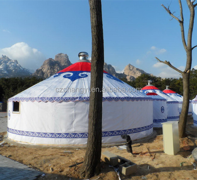 Aluminum Frame Bamboo Mongolian Yurt Tent For Sale