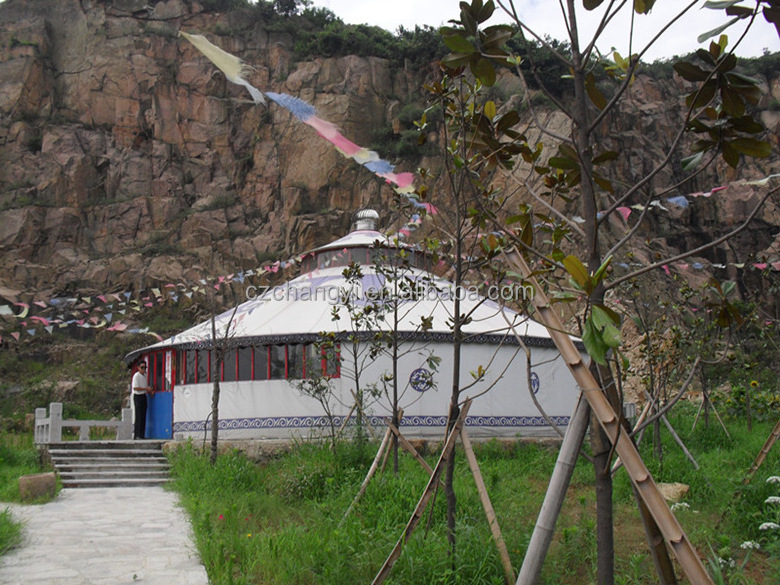 Aluminum Frame Bamboo Mongolian Yurt Tent For Sale