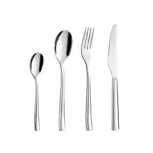 hot sale 430SS silver high polished knife spoon and fork set stainless steel silverware flatware cutlery for restaurant wedding