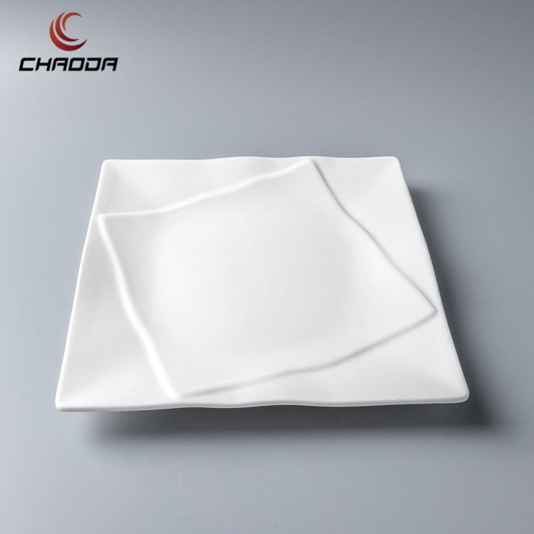 6-12 inch Porcelain Plate manufacturer home daily square new design hotel white new bone china ceramics restaurant ceramics dish