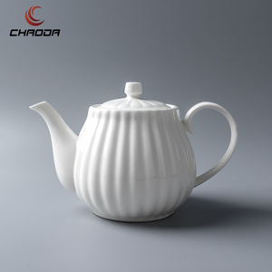 CHAODA Japanese Design Ceramic Kettle With LId Fine Porcelain Tea Pot 1000ML Ceramic Tea Pot