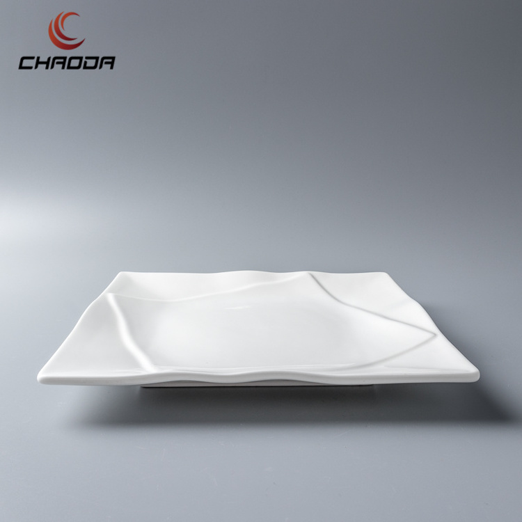 6-12 inch Porcelain Plate manufacturer home daily square new design hotel white new bone china ceramics restaurant ceramics dish