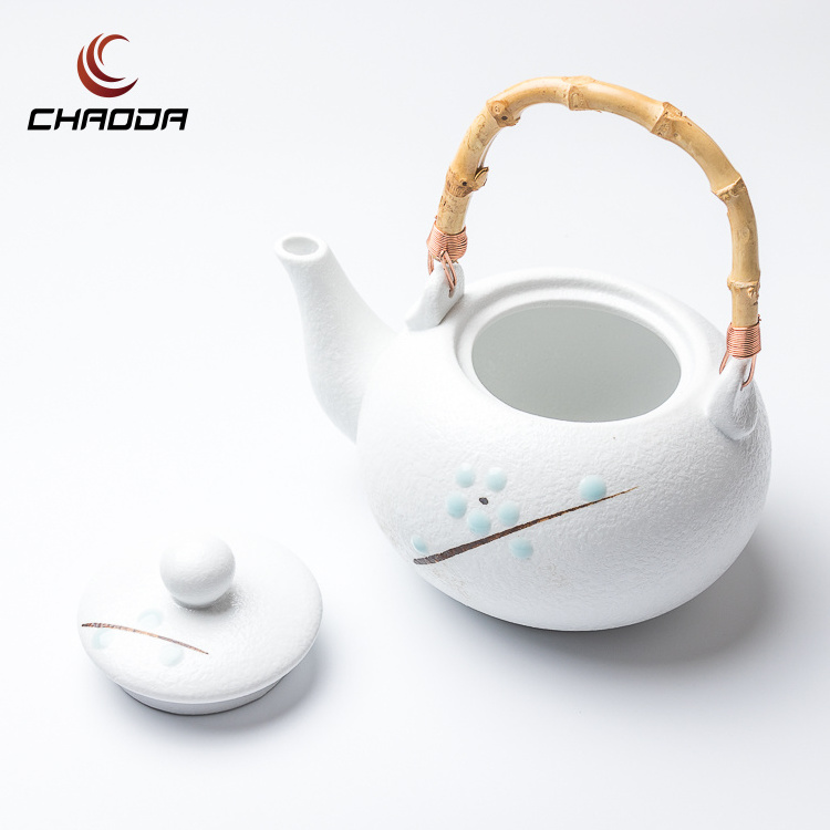 Chinese ceramics 850ml white porcelain teapot japanese porcelain tea pot home and restaurant tea pots