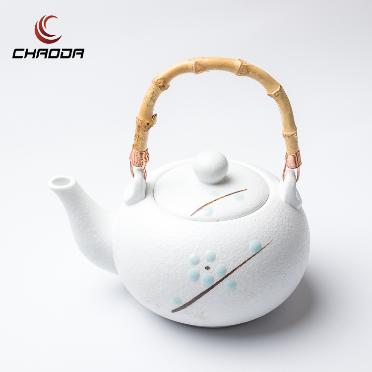 Chinese ceramics 850ml white porcelain teapot japanese porcelain tea pot home and restaurant tea pots