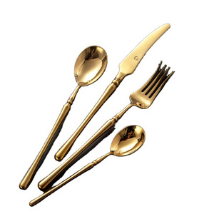 Cutlery Set Tea Spoon Gold Personalized Spoon and Fork Tableware Cutlery Wholesale Rose Gold Metal Party Stainless Steel Modern