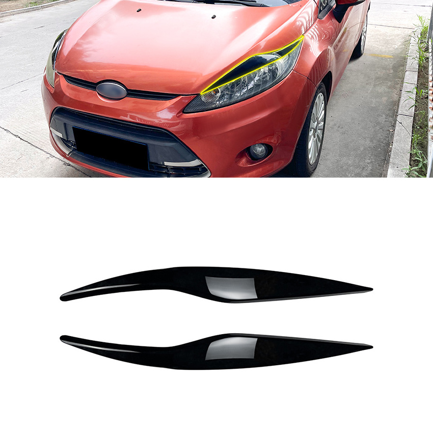 AMP-Z Factory Price Hot Sale Auto Body Kit Carbon Fiber Look Car Eyebrow For Ford Fiesta 2008-2012 Car Accessories